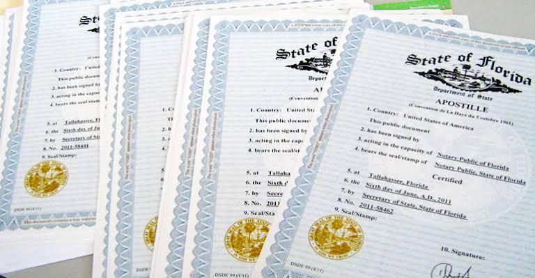 Notaria e Apostilamento Documental USA